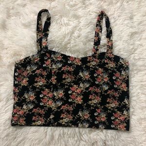 Forever 21 Flowery Crop Top